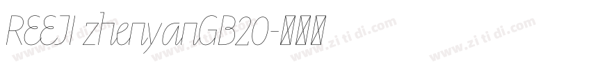 REEJI zhenyanGB20字体转换